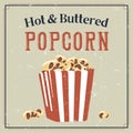 Retro poster with popcorn