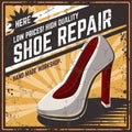 Retro poster shoe repair.