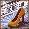 Retro poster shoe repair.