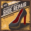 Retro poster shoe repair.
