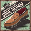 Retro poster shoe repair.