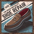 Retro poster shoe repair.