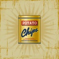 Retro Potato Chips Can