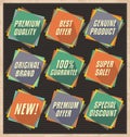 Retro promotional design elements Royalty Free Stock Photo