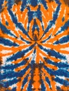 Colorful Abstract Tie Dye Pattern Design Orange Blue Spider