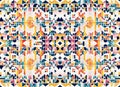 Retro psychedelic Pattern background whit lines and shapes abstract. Generative AI