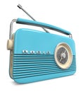Retro radio in blue