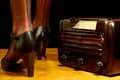 Retro radio and high heels