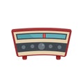 Retro radio icon, flat style Royalty Free Stock Photo