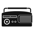Retro radio icon, simple style Royalty Free Stock Photo