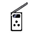 retro radio music game pixel art vector illustration