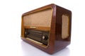 Retro radio on white Royalty Free Stock Photo