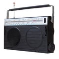 Retro radio on a white background. Isolated Royalty Free Stock Photo