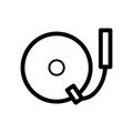 Retro radiogramophone icon. Old musical device vector illustration. Radio stereo system with recorder and record player