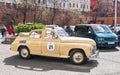 Retro rally in Moscow. GAZ M20B (Pobeda) car.