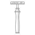 Retro razor icon, outline style