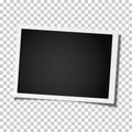 Retro realistic vector photo frame placed on transparen background. Template photo design Royalty Free Stock Photo