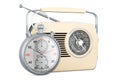 Retro receiver with stopwatch, 3D rendering