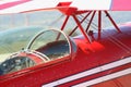 Retro red airplane