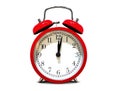 Retro alarm clock on white background Royalty Free Stock Photo