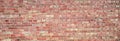 Retro red clay brick wall backround, empty seamless background Royalty Free Stock Photo