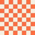 Red cream white square tiles checkered seamless pattern