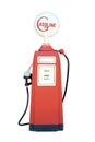 Retro red Gasolin Oil Pump Royalty Free Stock Photo
