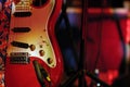 Retro Red Guitar Royalty Free Stock Photo