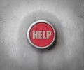 Retro Red Industrial Help Button Royalty Free Stock Photo