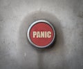 Retro Red Industrial Panic Button Royalty Free Stock Photo