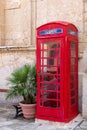 Retro, red Phone Booth, Malta Royalty Free Stock Photo