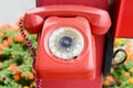 Retro red telephone