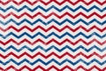 Retro red white and blue striped chevron abstract background Royalty Free Stock Photo