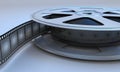 Retro reel film movie. Royalty Free Stock Photo