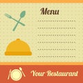 Restaurant Menu Vector with Retro Style