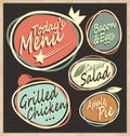 Retro restaurant menu template