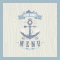 Retro restaurant seafood menu Royalty Free Stock Photo