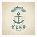 Retro restaurant seafood menu Royalty Free Stock Photo