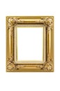 Retro Revival Old Gold Frame. Royalty Free Stock Photo