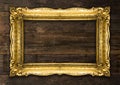 Retro Revival Old Gold Picture Frame Royalty Free Stock Photo