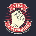 Retro revolution poster design