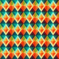 Retro rhombus seamless pattern Royalty Free Stock Photo