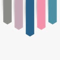 Retro ribbons set vector design