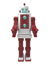 Retro robot on white background with clipping mask