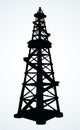 Oil derrick mine. Vector drawing