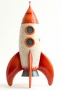 Retro Rocket on White Background Royalty Free Stock Photo