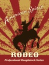 Retro rodeo poster Royalty Free Stock Photo
