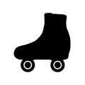 Retro roller skate shoes icon