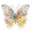 Retro Romance: Butterfly and Floral Art Prints