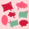 Retro romantic love stickers and tags